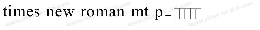 times new roman mt p字体转换